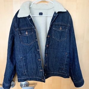 J. Crew Sherpa Lined Denim Jacket